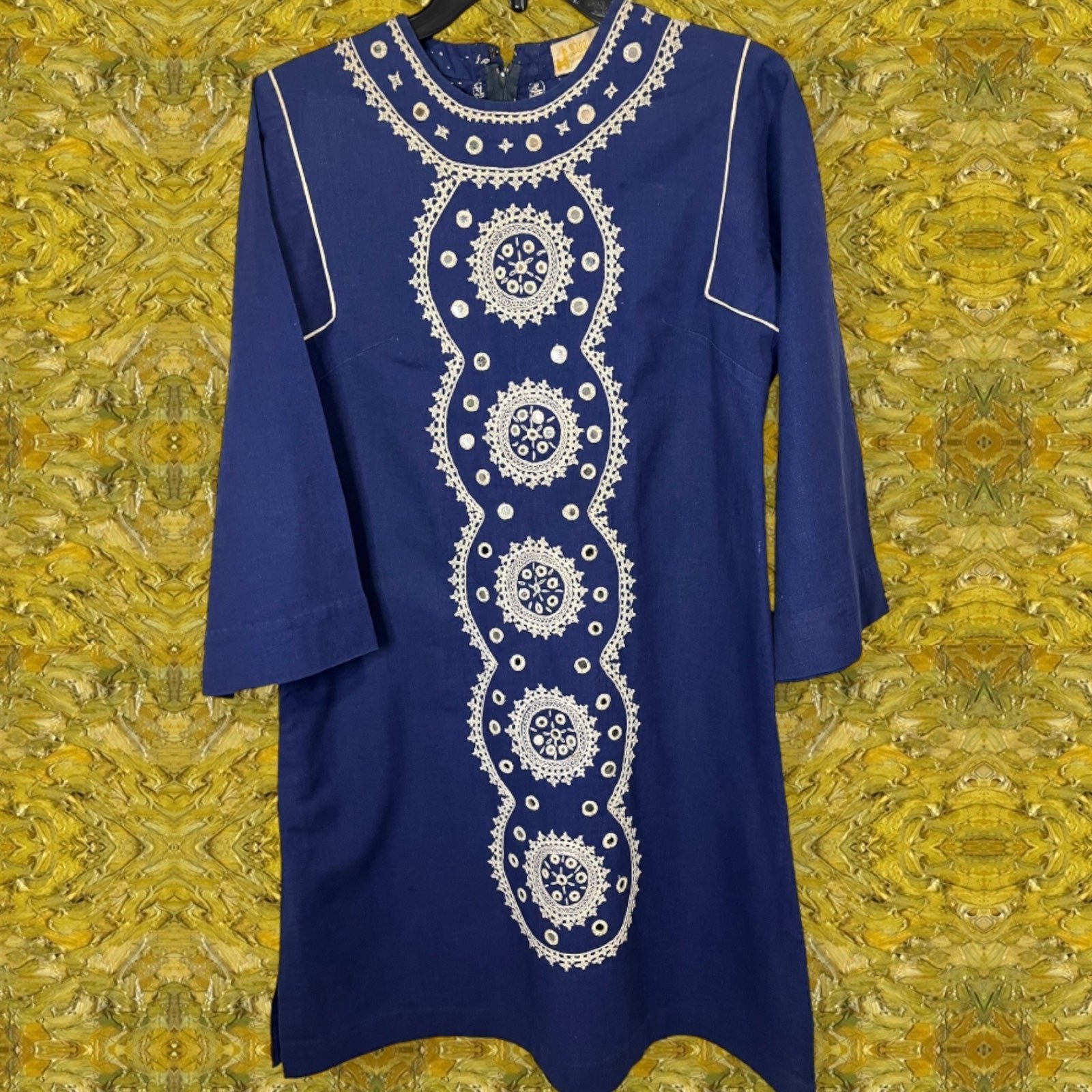 Vintage 1960’s Delhiwala 100% Cotton Tunic Dress