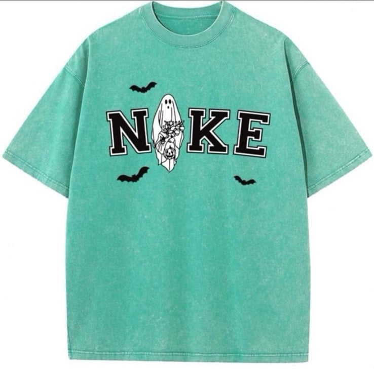 Washed Retro Street Style Round Neck T-Shirt Top Short Sleeve