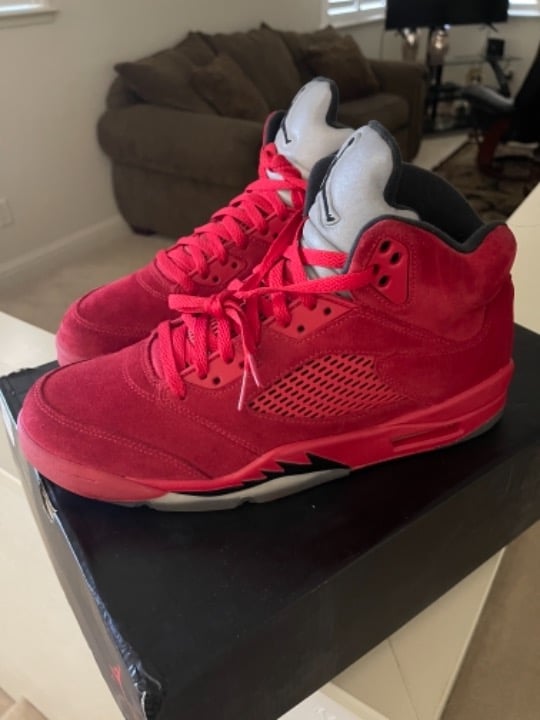 Jordan 5 Red Suede