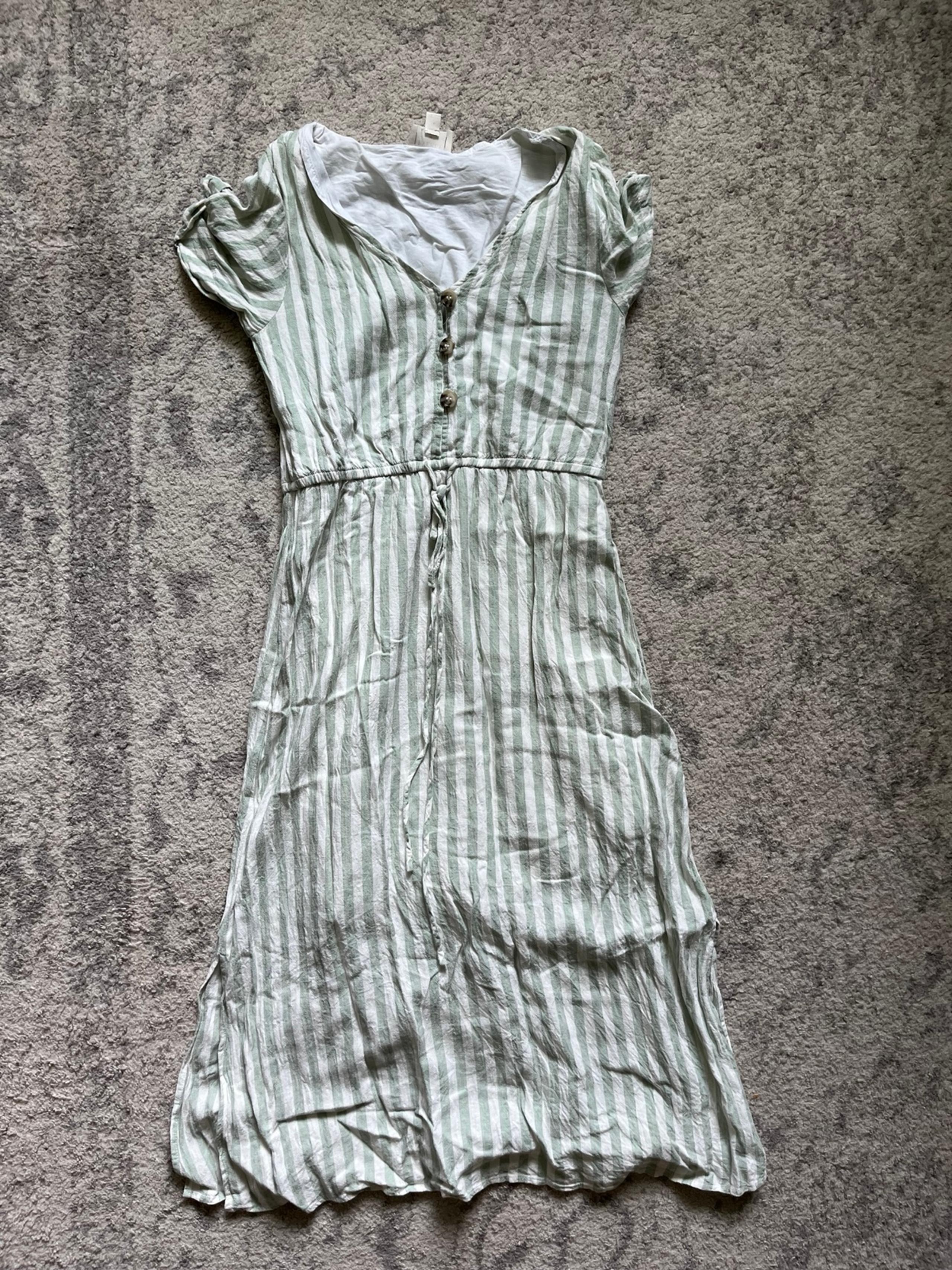 Linen Blend Everly Midi Dress