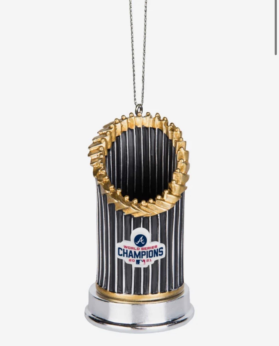 Atlanta Braves 2021 World Series Champions Resin Trophy Ornament