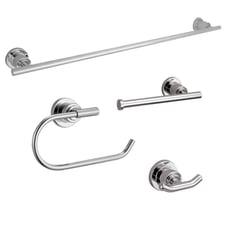 Geneva 4-Piece Bath Hardware Set, Polished Chrome - Design House 188664