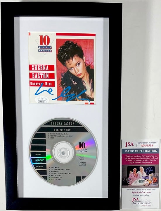 Sheena Easton Signed Greatest Hits CD Booklet Framed Matted Display JSA COA