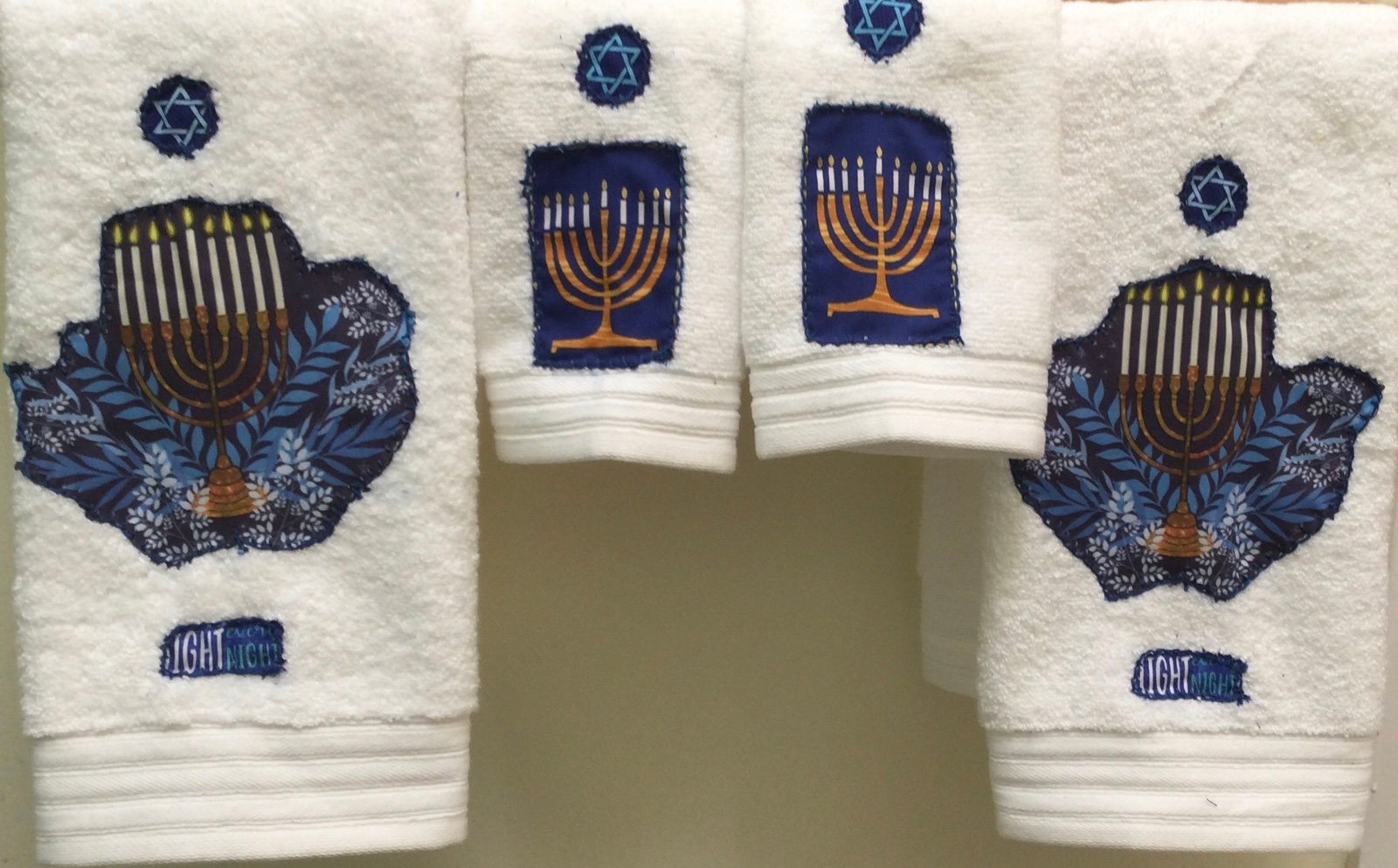 Hanukkah bath towels/Hanukkah bathroom accessories. New