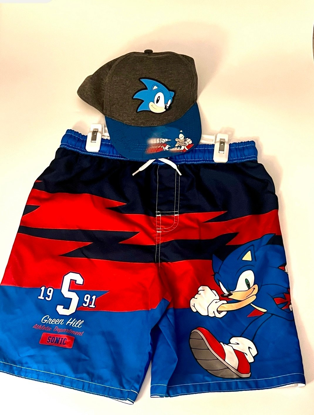 Sonic Swim Trunks and hat