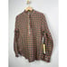 Birds of Paradis Breezy Ruffled High Neck Blouse Top Bonita Plaid Size: M NWT