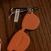 Coach Orange Leather Sunglasses Keychain