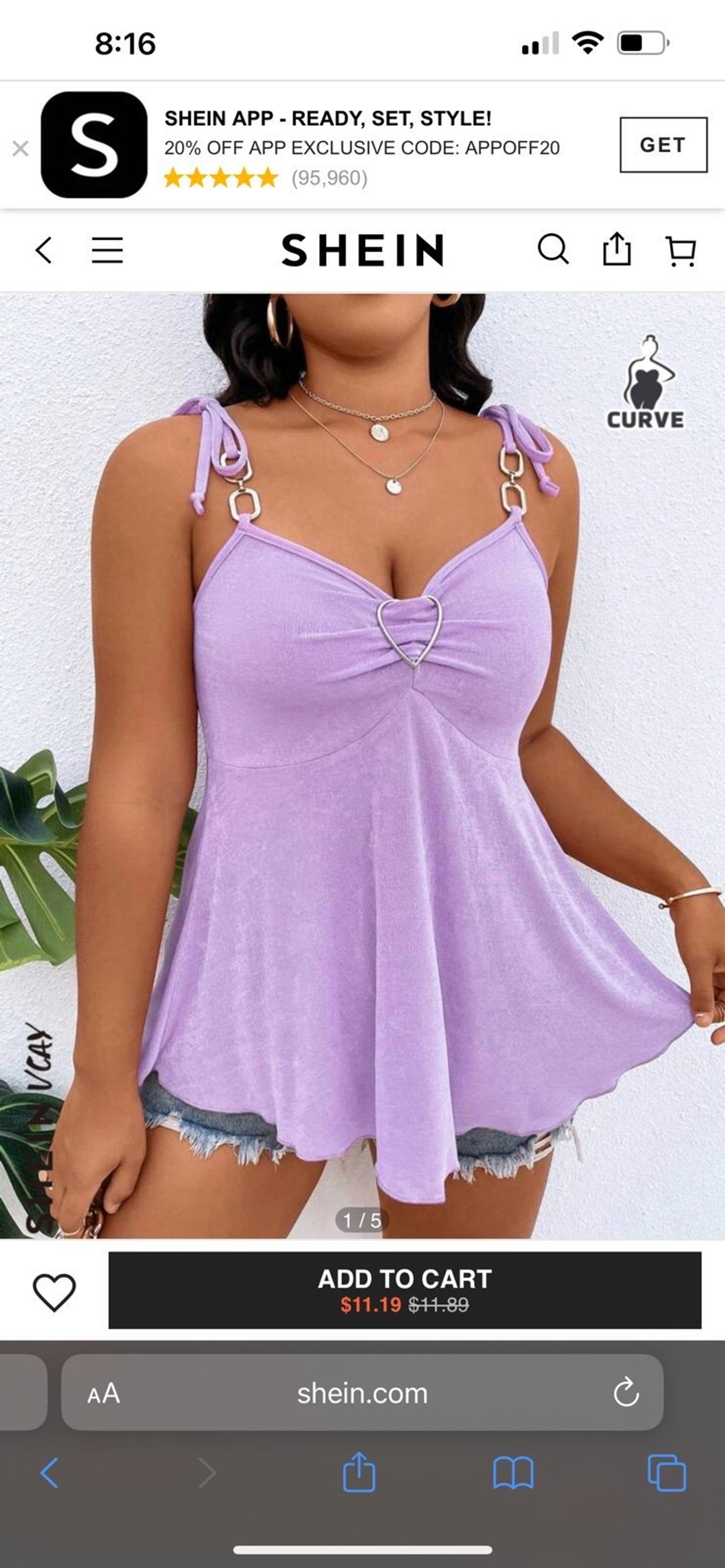 New SHEIN VCAY Women Summer Pleated Heart Shaped Circle Casual Camisole Top