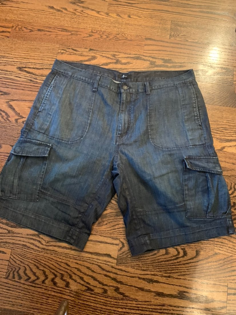 7 for all mankind Denim Cargo Shorts