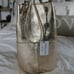 Marco Masi AURORA -Italian Calfskin Leather Gold Bucket Bag NWT