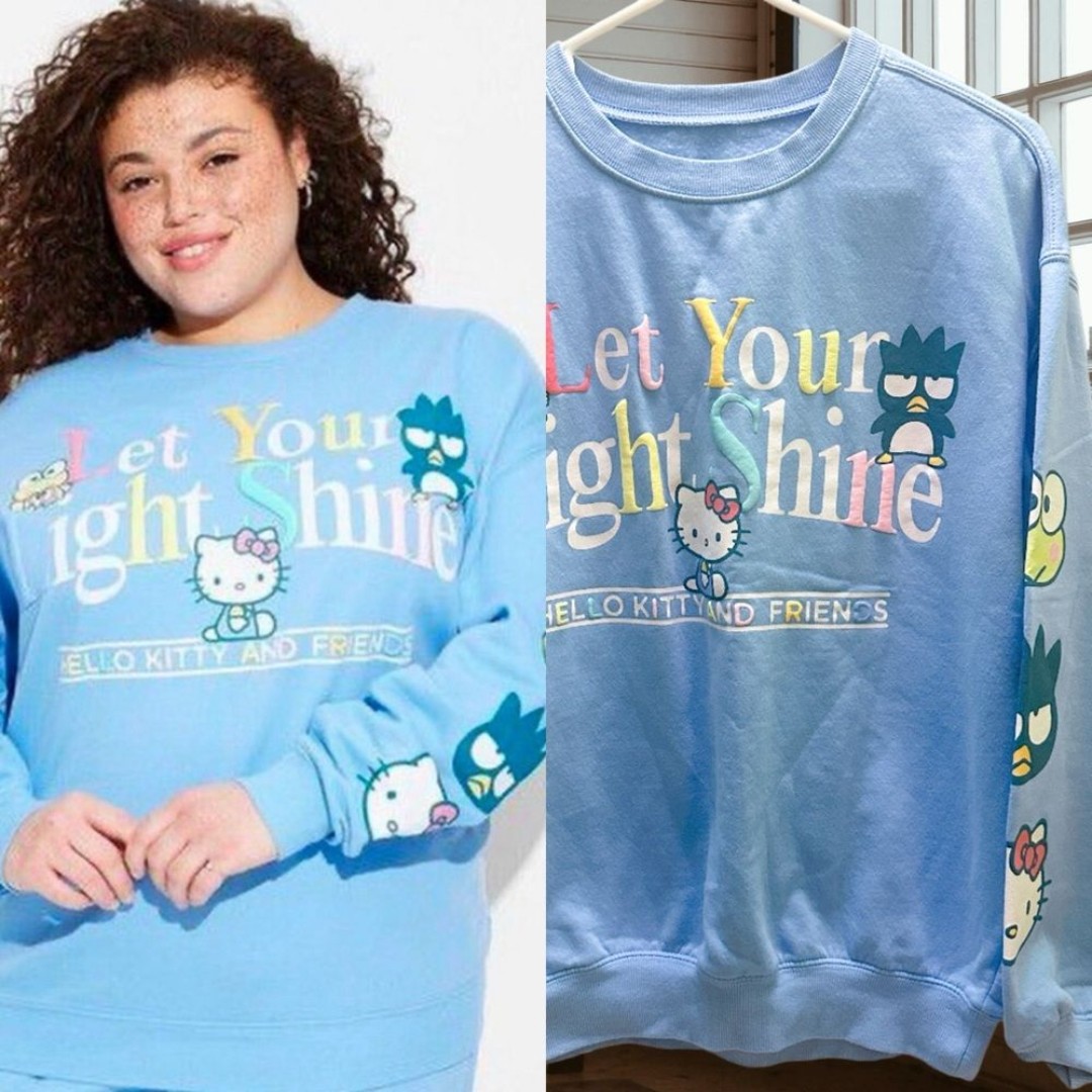 Sanrio Hello Kitty Blue Crewneck sweater M