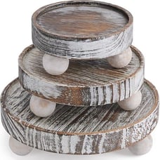 NEW 3PCS Wood Risers for Decor Mini Wooden Stool Display Stand with Removable