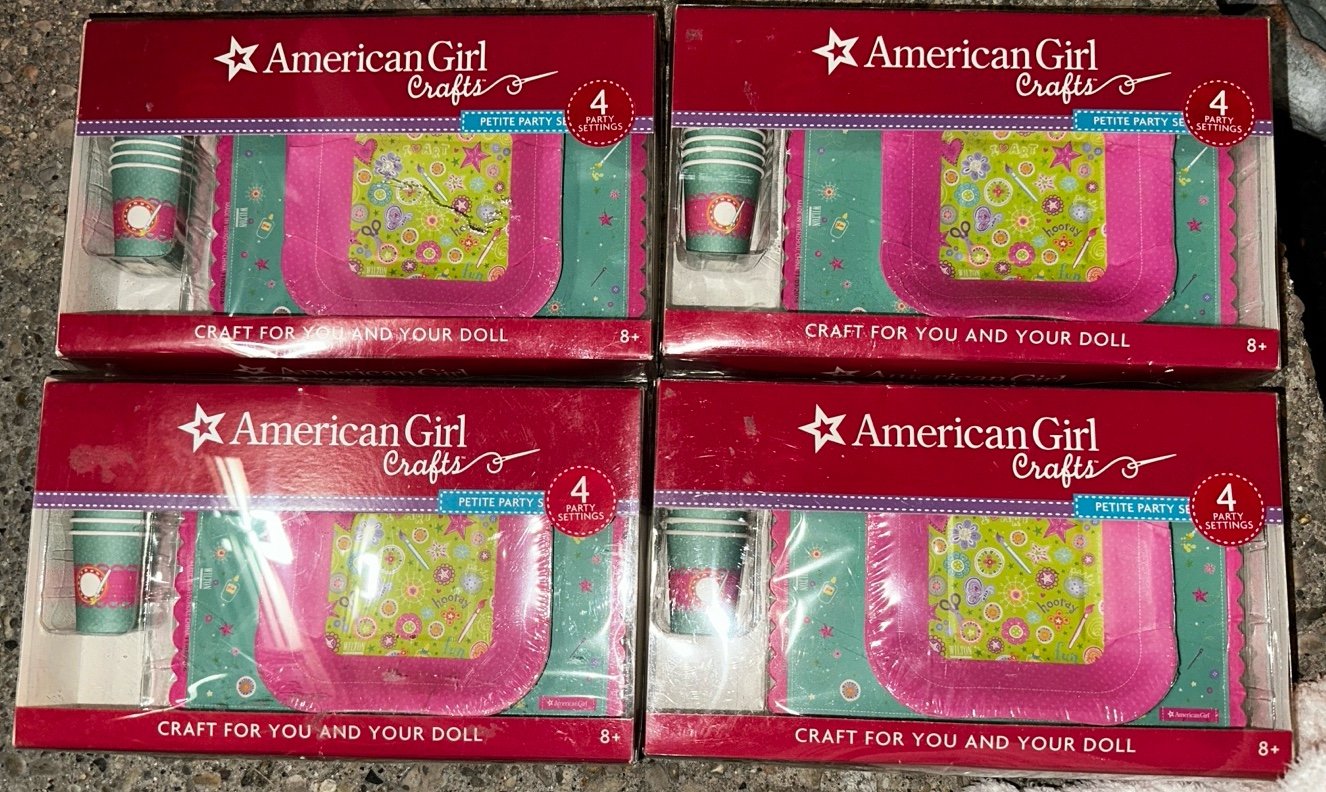 Lot of 4 NIB American Girl Crafts “Petite party settings”