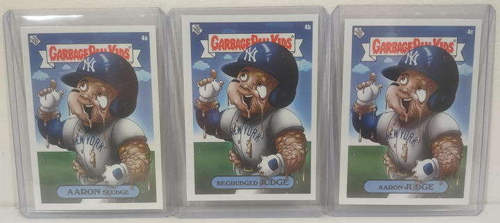 2022 GPK X MLB Aaron Judge 3 card set 4a 4b 4c RARE Aaron Sludge Begrudged Judge