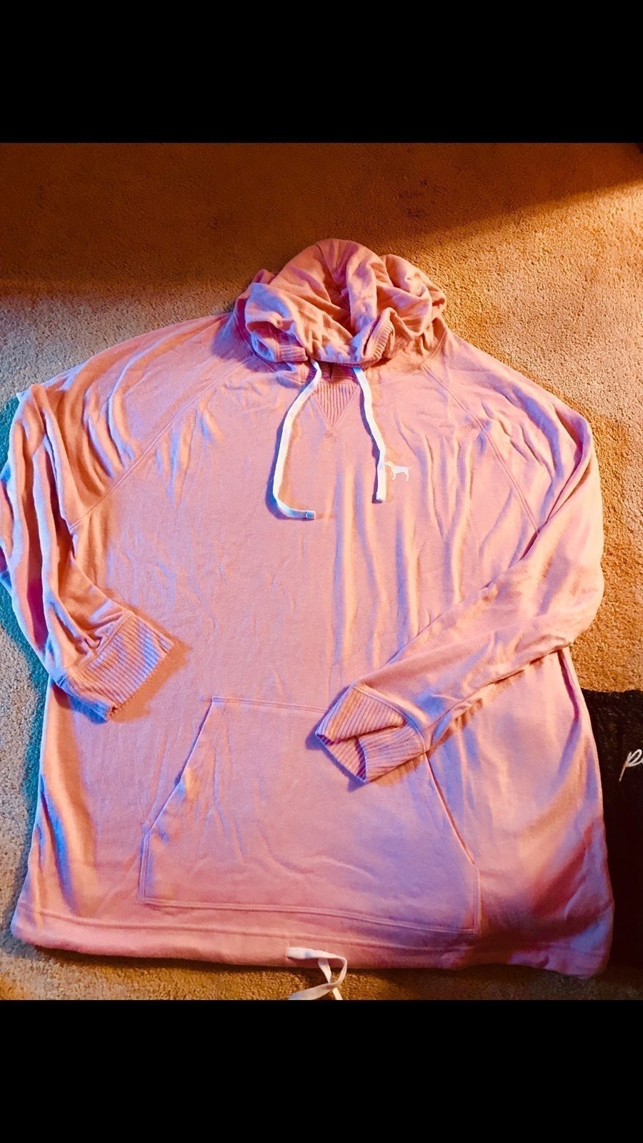 Victoria Secret Pink Cozy Hooded Tunic L