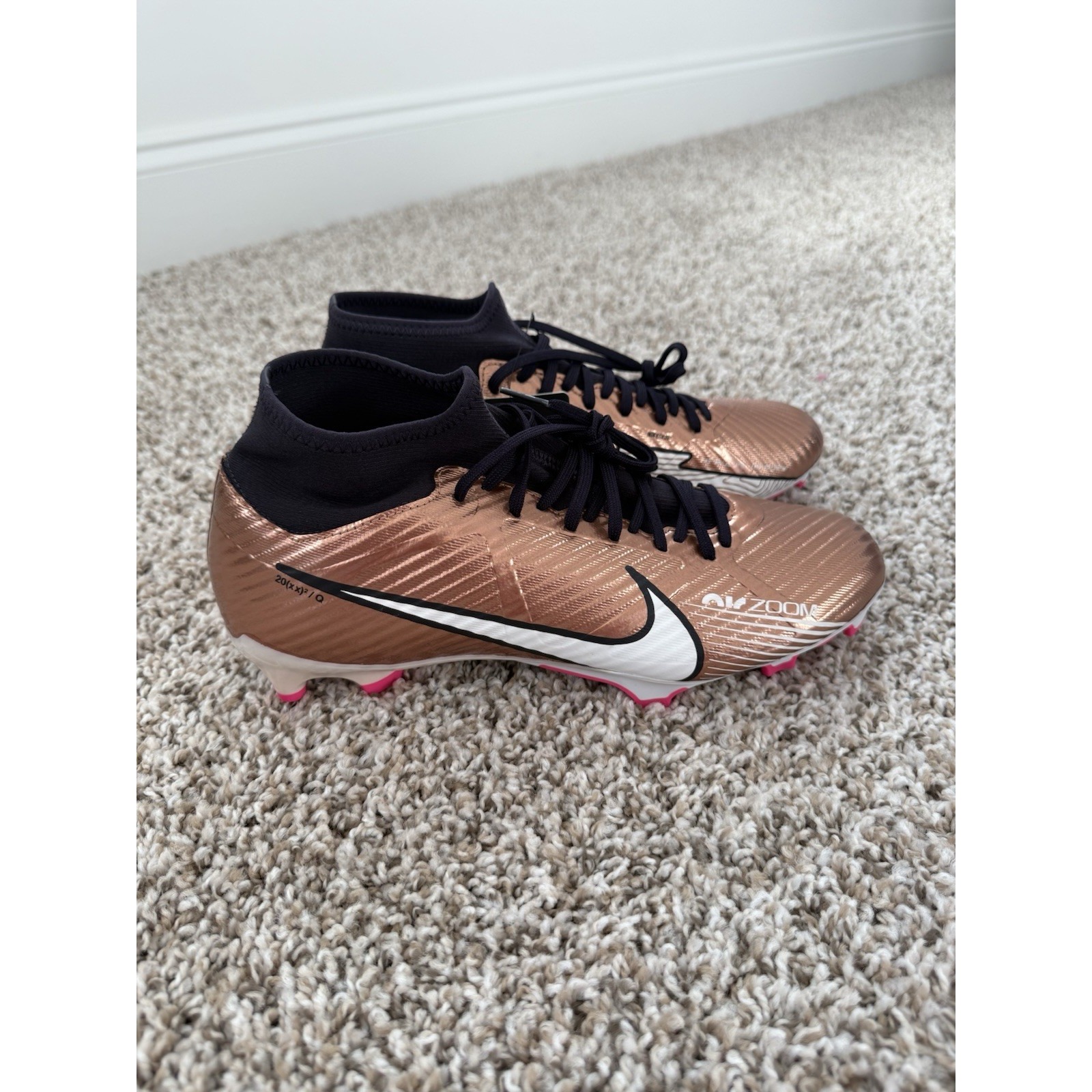 Nike Zoom Mercurial Superfly 9 Academy Fg/Mg Copper Gold Sz 8 [DR5945-810] NEW