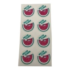 Vintage Scratch n Sniff 8 Stickers Melon Power Watermelon Stinky Sticker