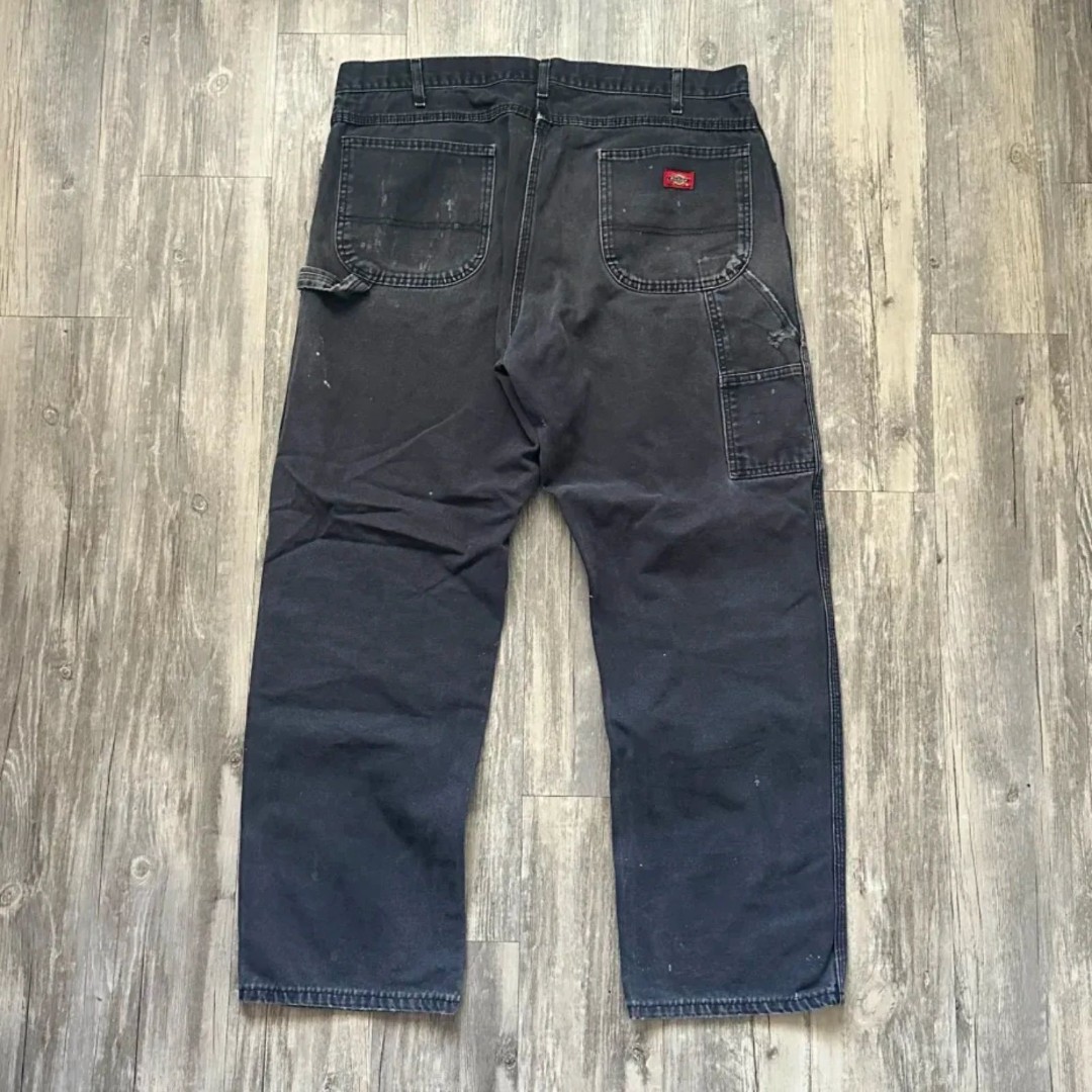 Vintage Dickies Carpenter Work Wear Pants Size 38X32 Carhartt Double Knee Faded