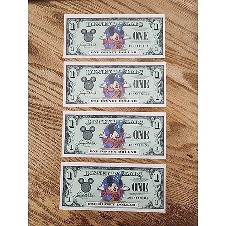 Disney Dollars Sorcerer Mickey Mouse 2001 Series Lot
