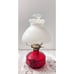 Vintage LampLight Farms Oil Lamp Red body With White Hobnail Shade