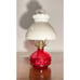 Vintage LampLight Farms Oil Lamp Red body With White Hobnail Shade
