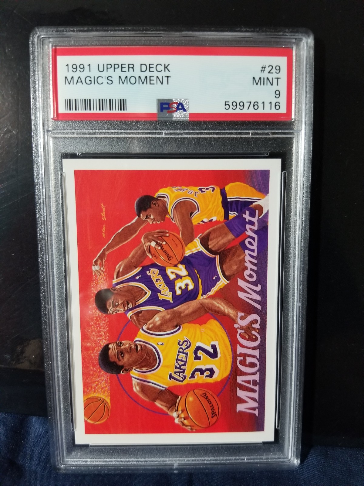 Magic Johnson magics moment 91 psa 9 ud nba basketball
