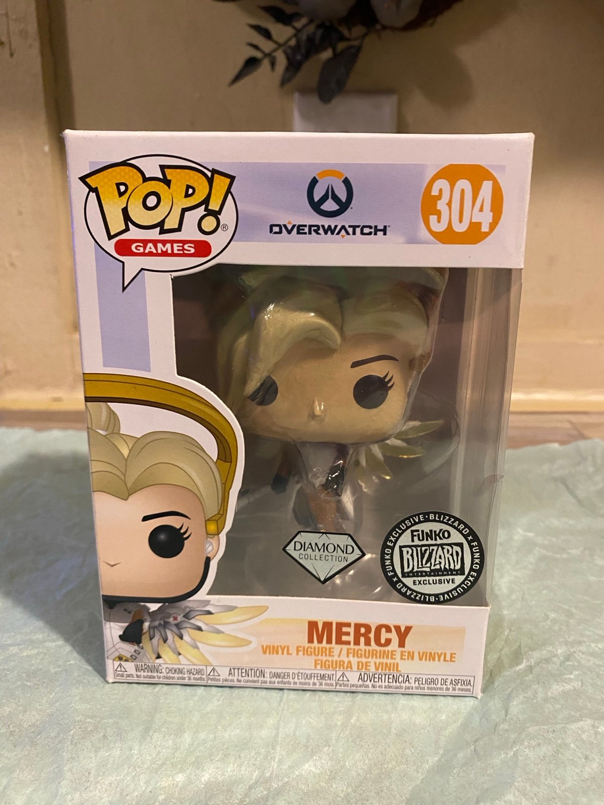 Funko Pop Diamond Collection MERCY OVERWATCH, NEVER OPENED