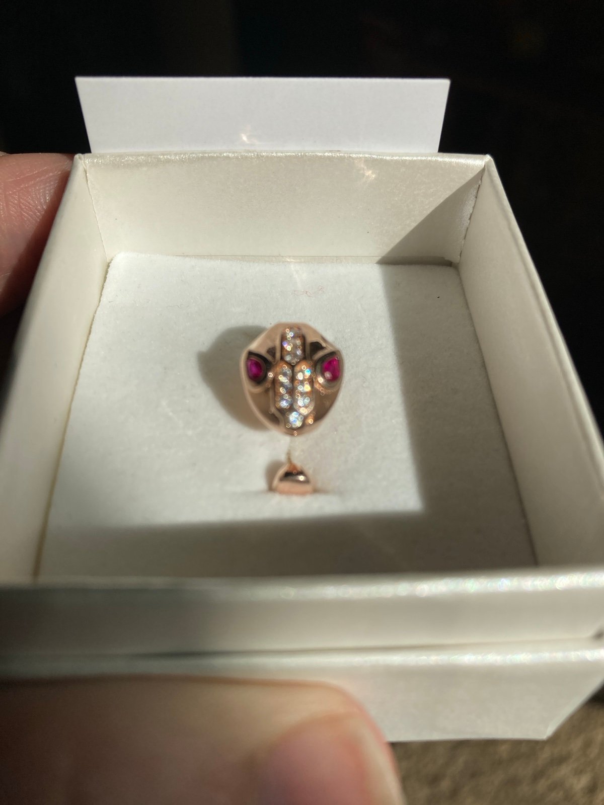 Stunning Greek snake ring rose gold Ruby protection fertility rebirth