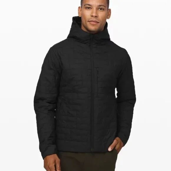 Lululemon Men's Black Sky Loft Thermoball Winter Hooded Puffer Jacket Size S