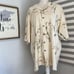 Joseph & Feiss Cream Foliage Leaf Print 100% Silk Button Up Shirt Size XXL