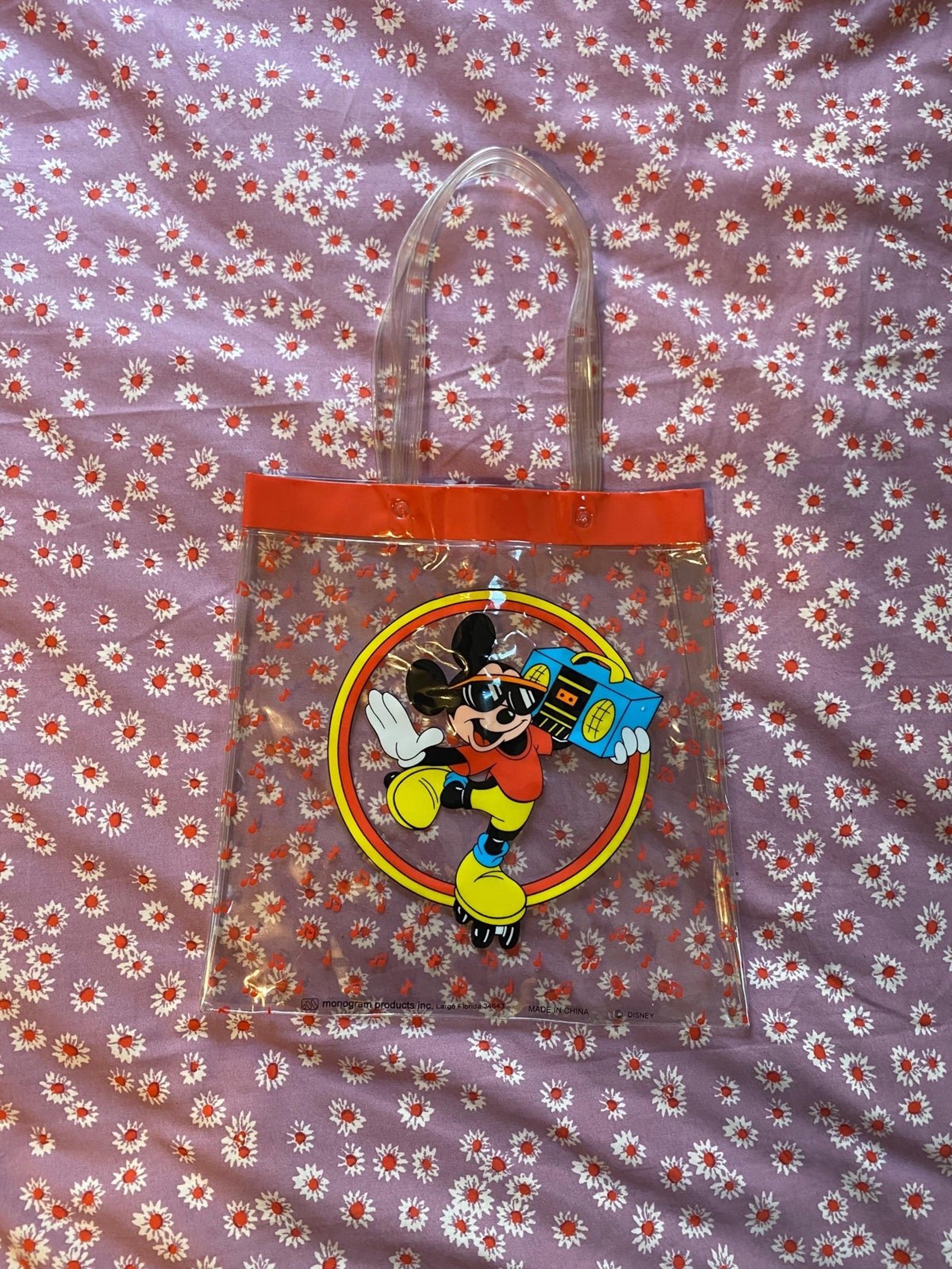 Vintage Disney Mickey mouse plastic tote