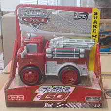 Fisher Price Shake 'n Go Pixar's Cars Red Deluxe Fire Truck Race Background