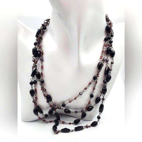Gothic heaven crystal laced Victorian necklace N1913