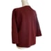 Eileen Fisher Maroon Cherry Open Front 3/4 Sleeve Wool Knit Cardigan Size Small