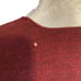 Eileen Fisher Maroon Cherry Open Front 3/4 Sleeve Wool Knit Cardigan Size Small