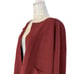 Eileen Fisher Maroon Cherry Open Front 3/4 Sleeve Wool Knit Cardigan Size Small