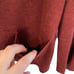 Eileen Fisher Maroon Cherry Open Front 3/4 Sleeve Wool Knit Cardigan Size Small