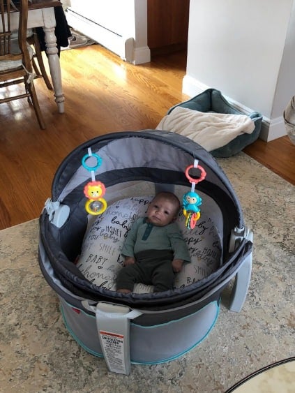 Baby Portable Bassinet and Play Space On-the-Go Baby Dome with Deve