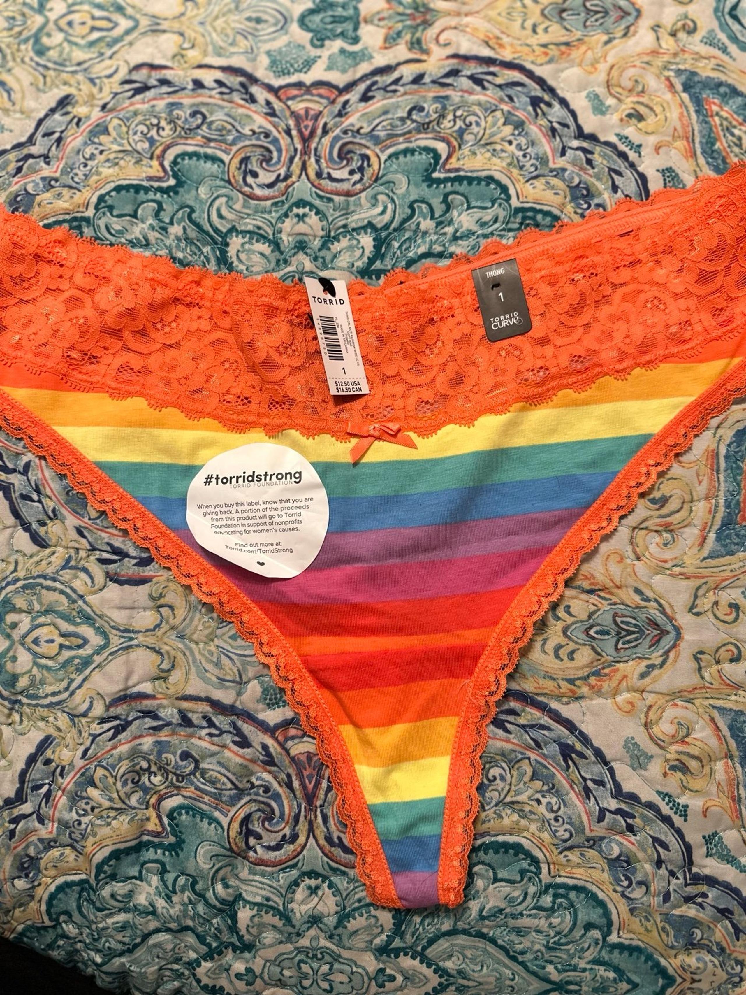 Torrid NWT Rainbow Lace Trim Panty