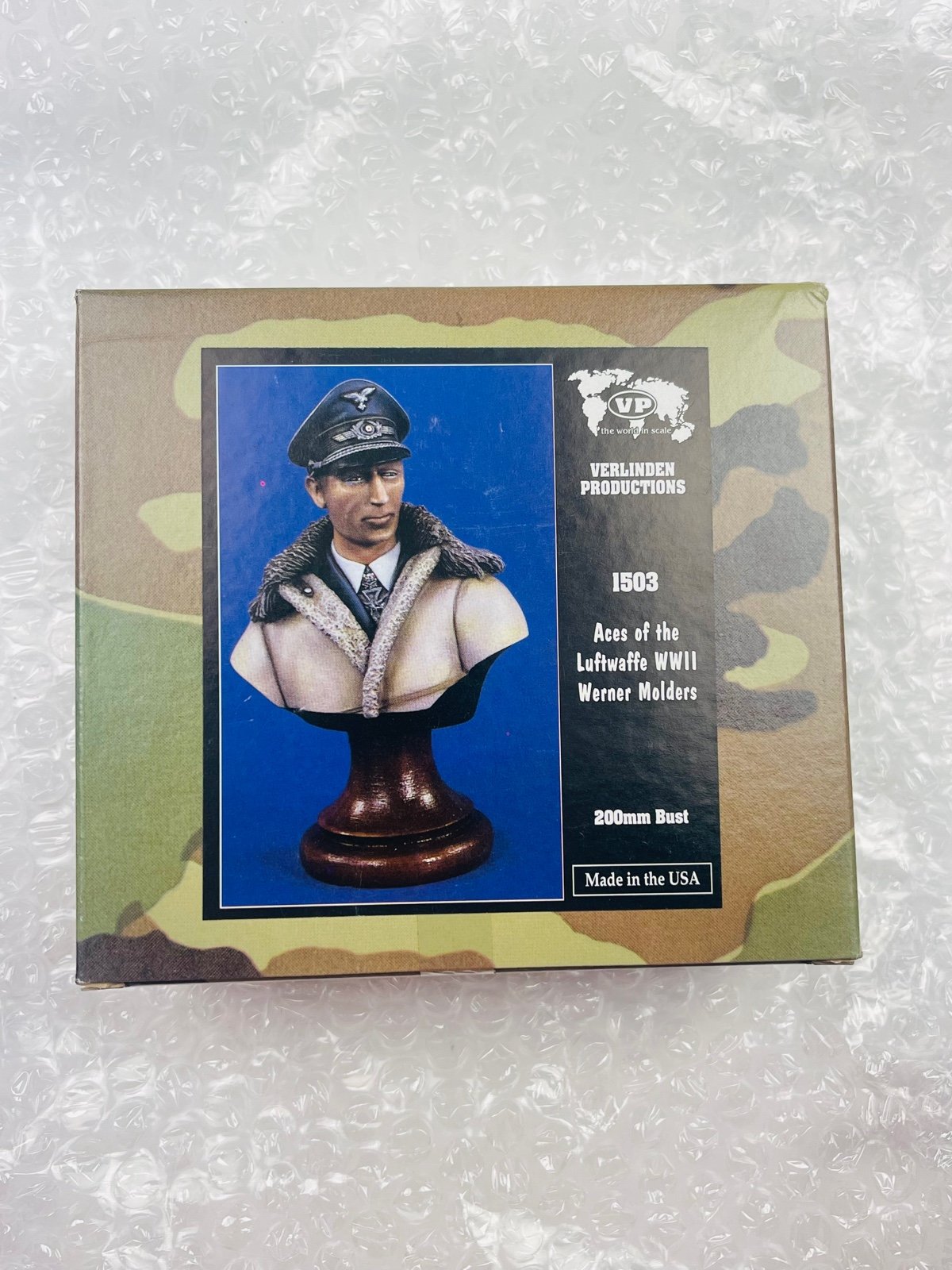 Verlinden 200mm (1/9) Werner Molders German Luftwaffe Fighter Ace WWII Bust 1503