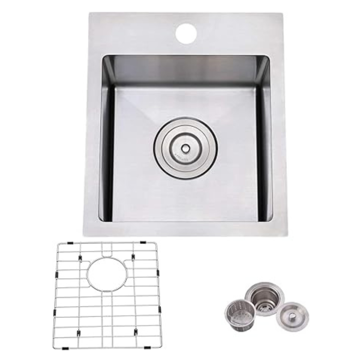 18 x 18 Drop In Bar Small Kitchen Sink Topmount Heavy-Duty Stainless Steel
