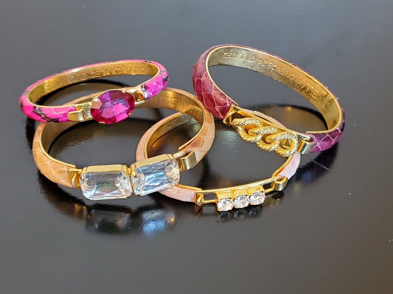 Mannelli 24K gold plated bracelets