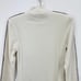 J. Crew Premium Rib Turtleneck Long Sleeve Whipstitch Trim Natural Beige S NWT