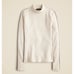 J. Crew Premium Rib Turtleneck Long Sleeve Whipstitch Trim Natural Beige S NWT