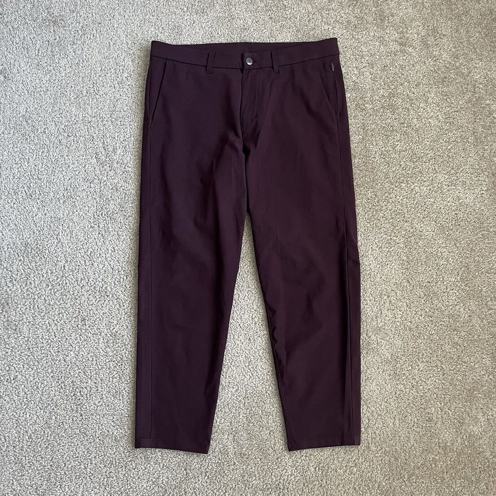 Lululemon Commission Pant Slim Warpstreme 36 x 26.5 Black PLUM Performance GUC