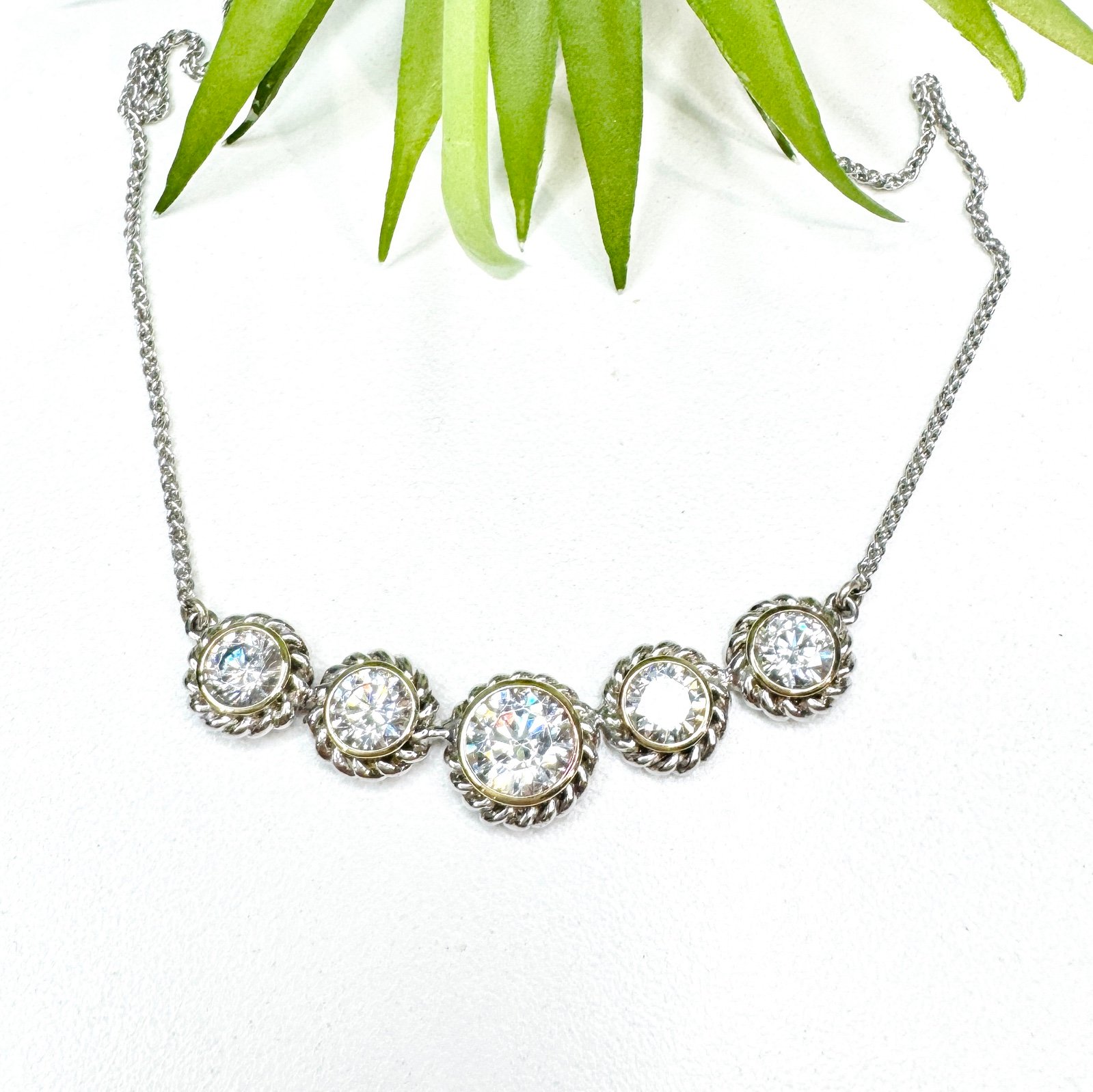 White Tourmaline Sterling Silver Necklace