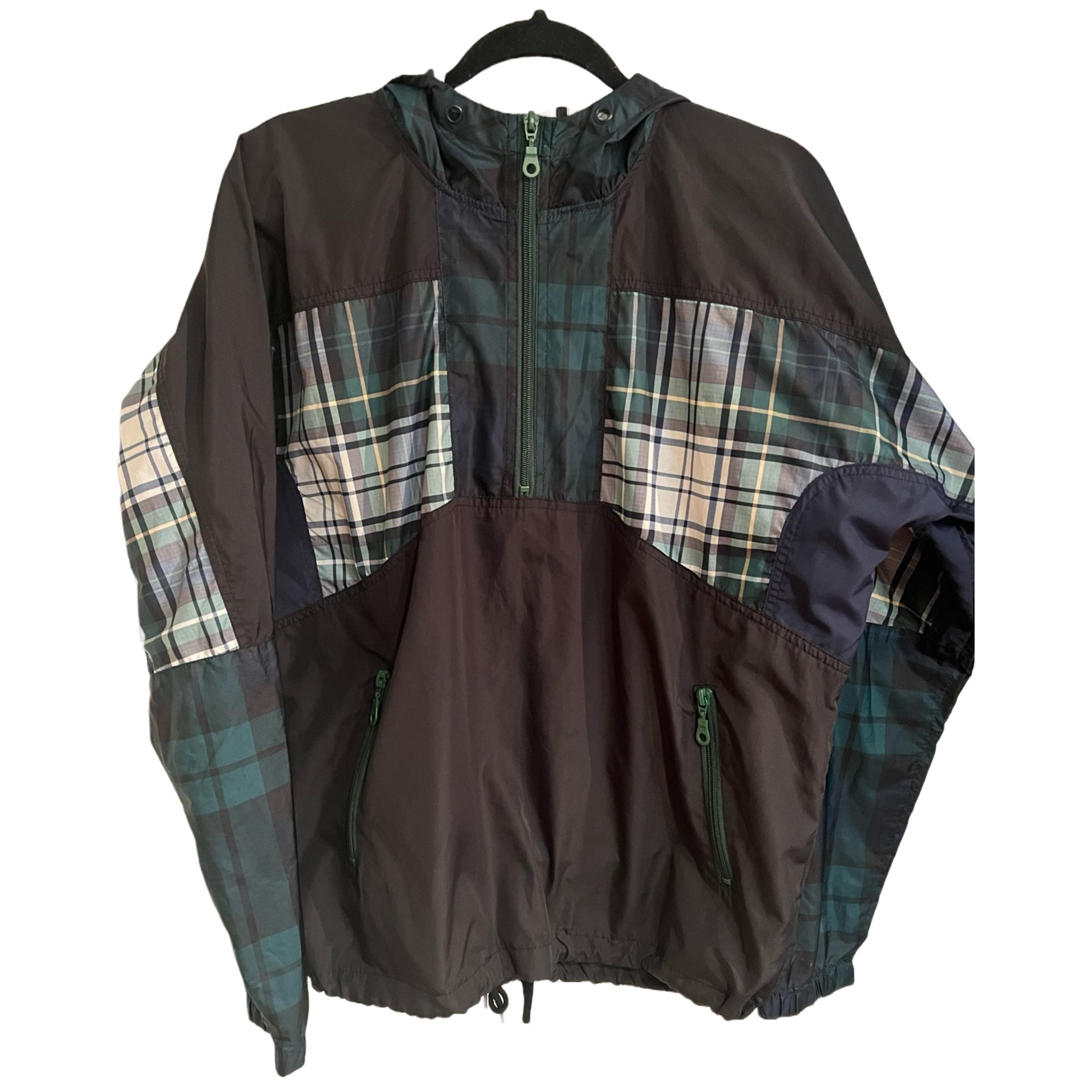 Urban Outfitters | Men’s Plaid & Navy Windbreaker | Size Medium