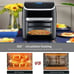 JSTUOKE 13 qt 3-Basket Air Fryer, Black - Multifunctional Digital