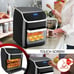 JSTUOKE 13 qt 3-Basket Air Fryer, Black - Multifunctional Digital