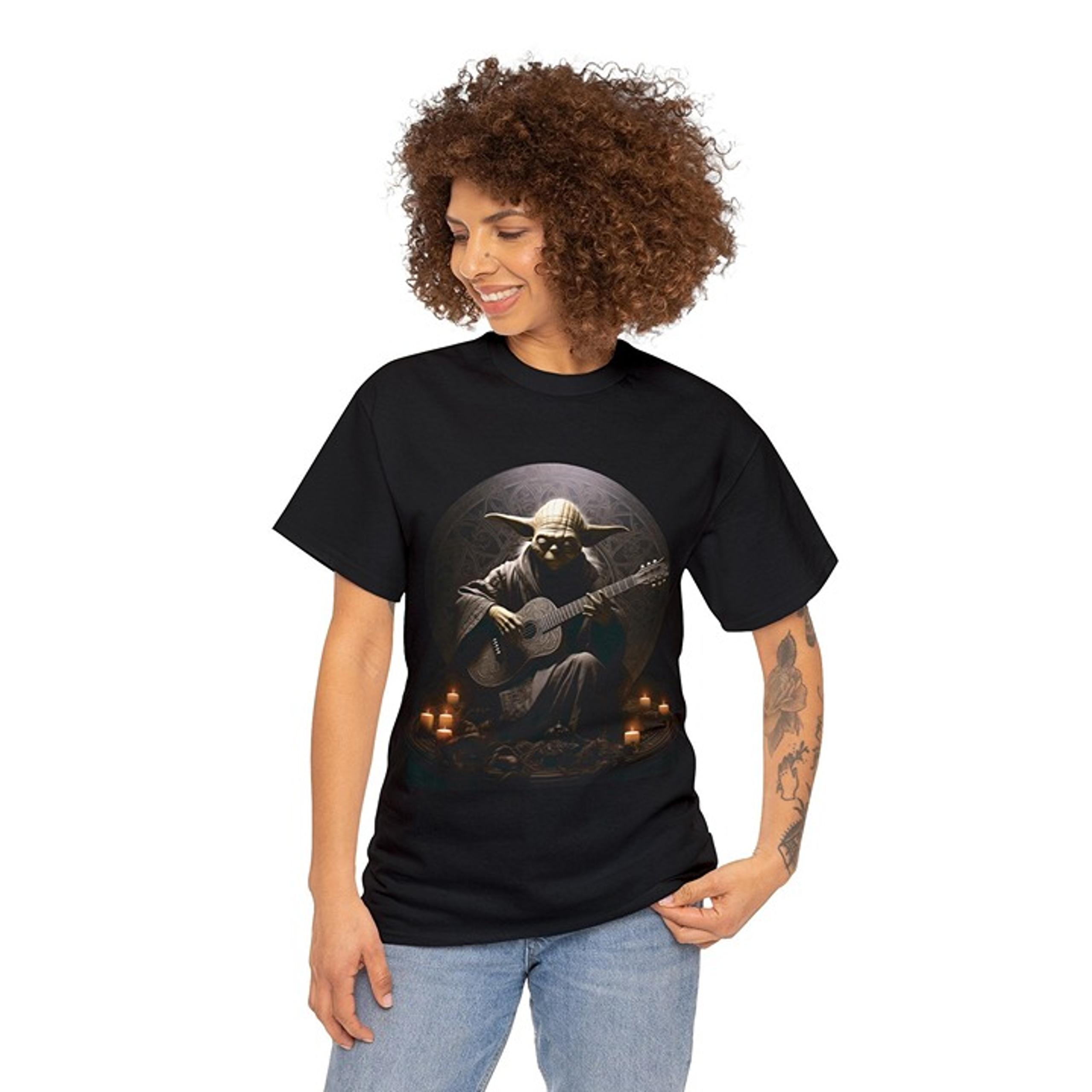 Jedi Yoda Guitar and Star Wars T Shirt  Unisex T-Shirt